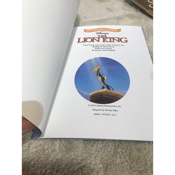 Set Of 4 My Adventures With Disney Storybooks Personalized Name Matthew 2001-02 - Picture 7 of 9